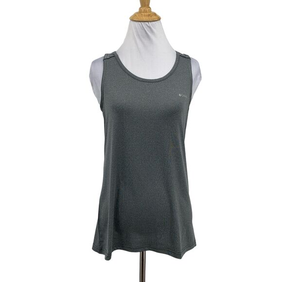 Columbia Tank Top Womens M Medium Grey Omni Shade UPF 50 Perforated Cutout Back - Picture 1 of 11